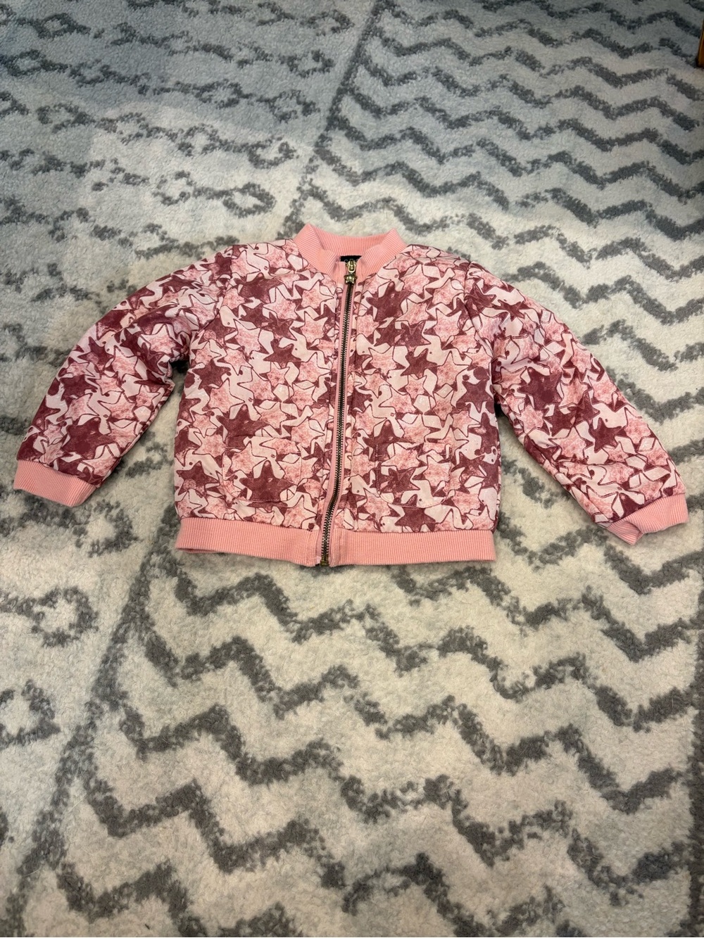 Cynthia Rowley Pink Star-Print Puffer Jacket for Kids